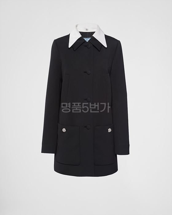 프라다 코트 카라 싱글브레스트 울 새틴 상품 이미지 4